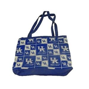 University of Kentucky Cloth Tote Shoulder Bag 8"H X 12.5"W Inside Pockets